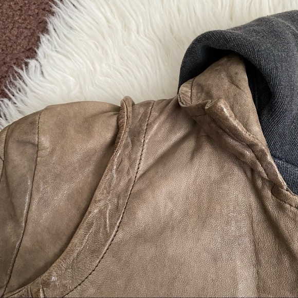 Doma Leather Jacket with Hood - Picture 8 of 16